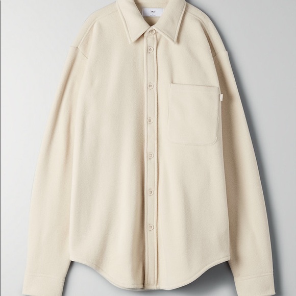 Aritzia polar button up in cream - Picture 2 of 6